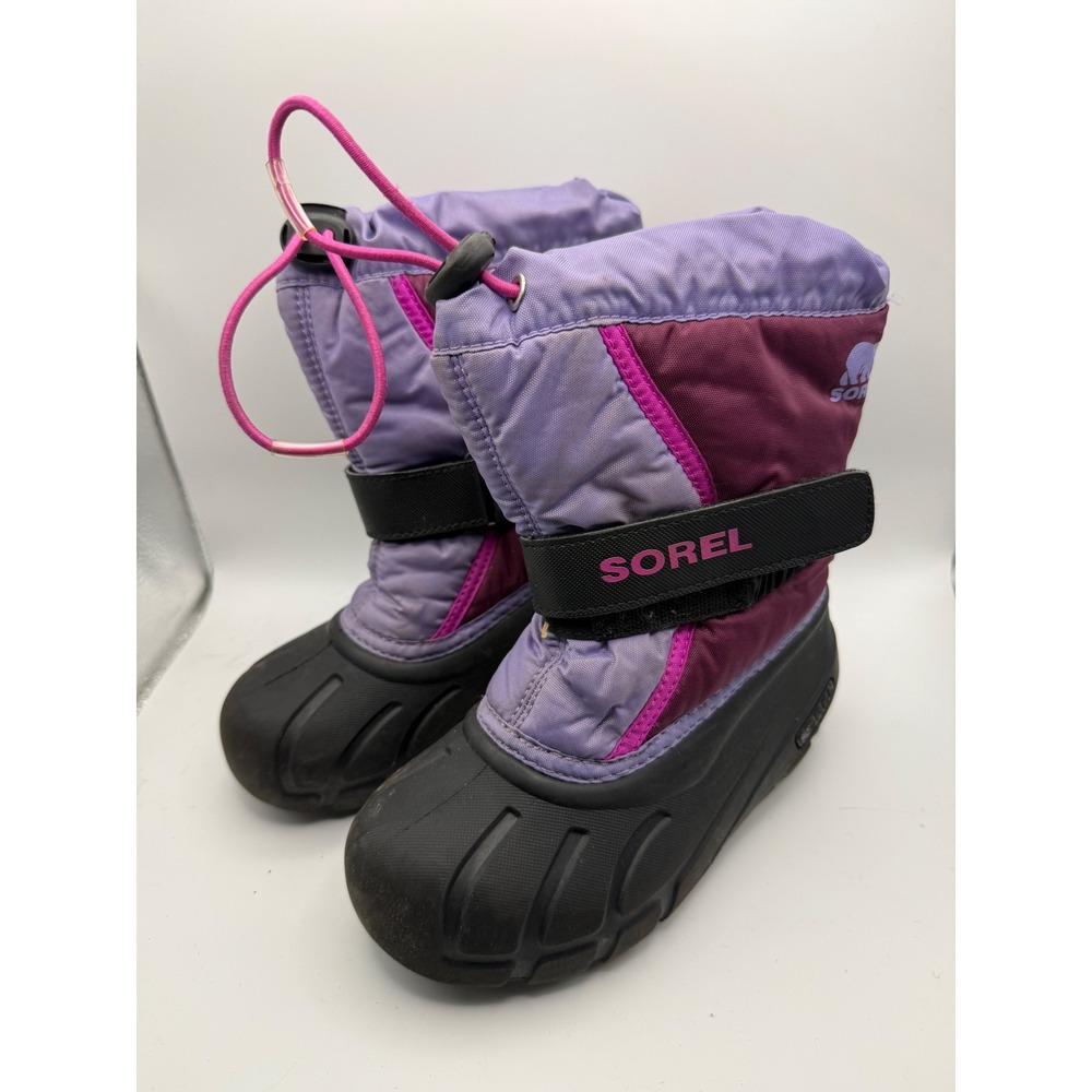 Sorel Snow Boots Kids Size 11 Purple Waterproof Flurry NC1965-562